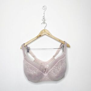 CACIQUE MODERN LACE COVERED Lightly Lined BALCONETTE Bra underwire womens 38G